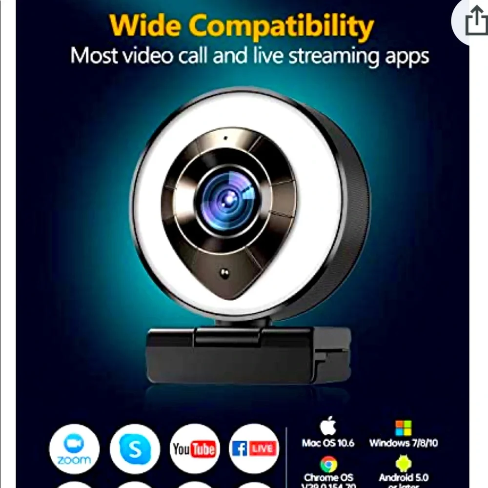 HD webcam with right light